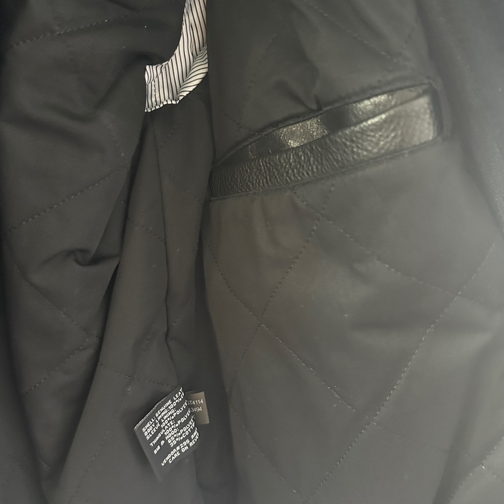 Wilsons Alan Black Leather Grunge Motorcycle Jacket With Removable Hood Size L - Picture 11 of 15